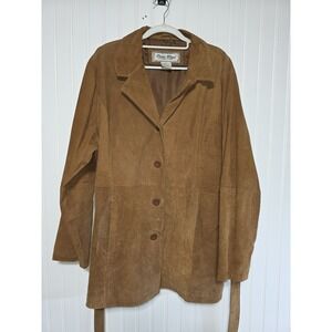 Vintage 90s Paris Blues Outer Wear Suede Leather Jacket Sz 3x